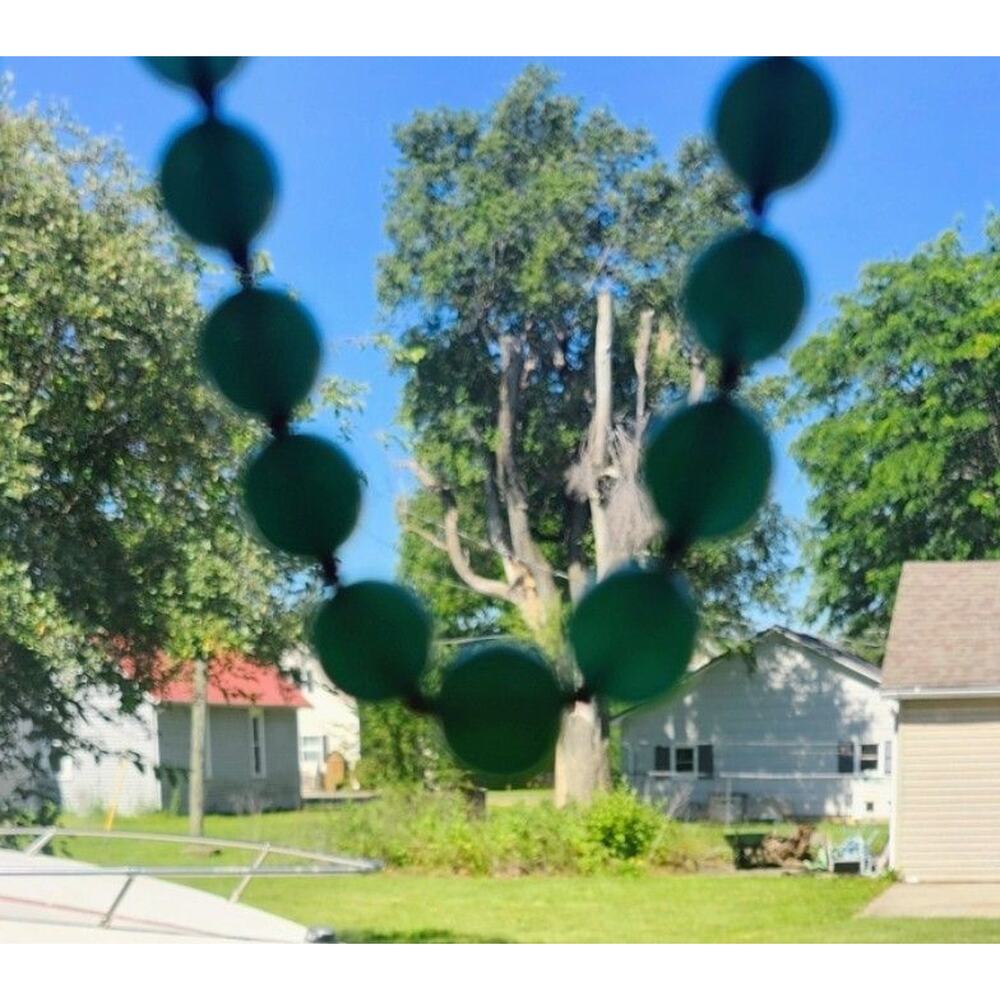 VINTAGE JUMBO CHRYSOPRASE GRADUATED BEAD NECKLACE 22” 14.4mm - Picture 5 of 6